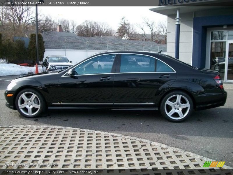 Black / Black 2007 Mercedes-Benz S 550 Sedan