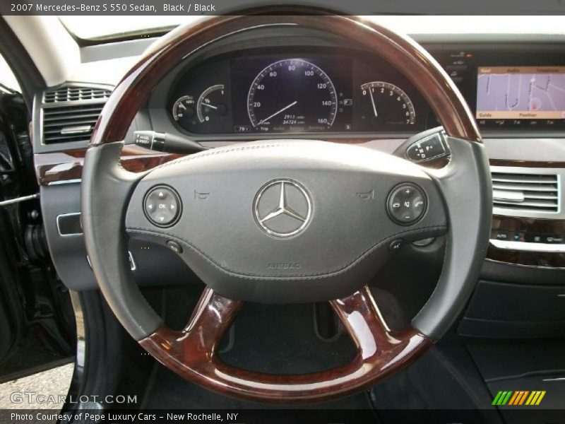 Black / Black 2007 Mercedes-Benz S 550 Sedan