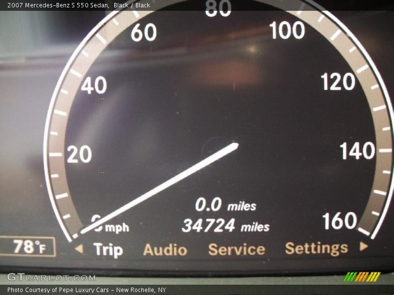 Black / Black 2007 Mercedes-Benz S 550 Sedan