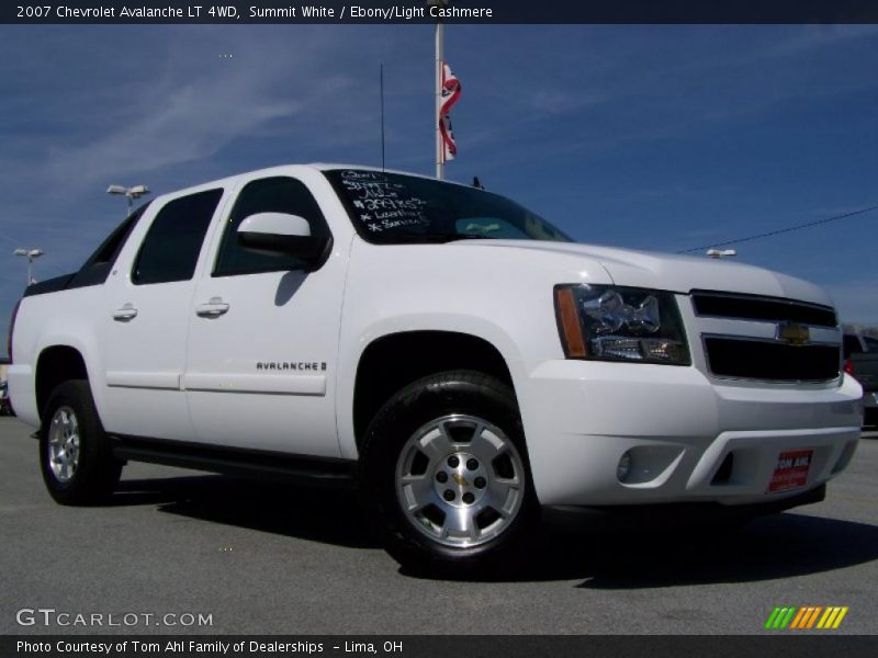 Summit White / Ebony/Light Cashmere 2007 Chevrolet Avalanche LT 4WD