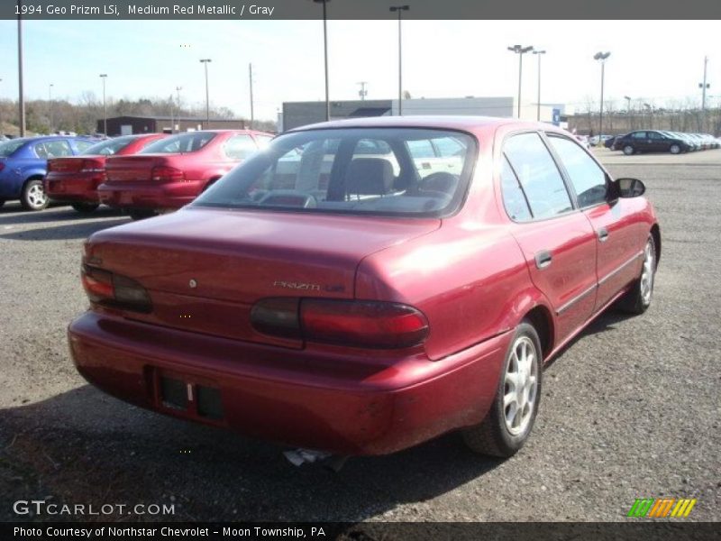 Medium Red Metallic / Gray 1994 Geo Prizm LSi