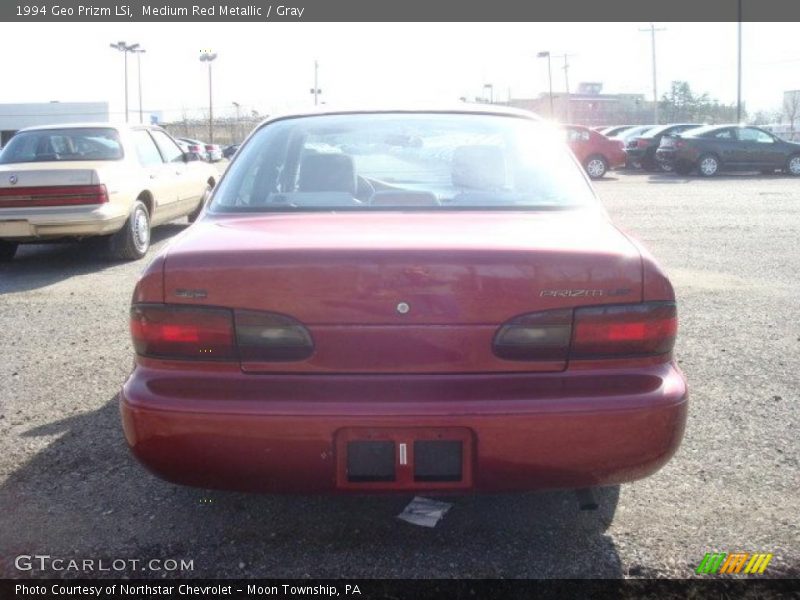 Medium Red Metallic / Gray 1994 Geo Prizm LSi