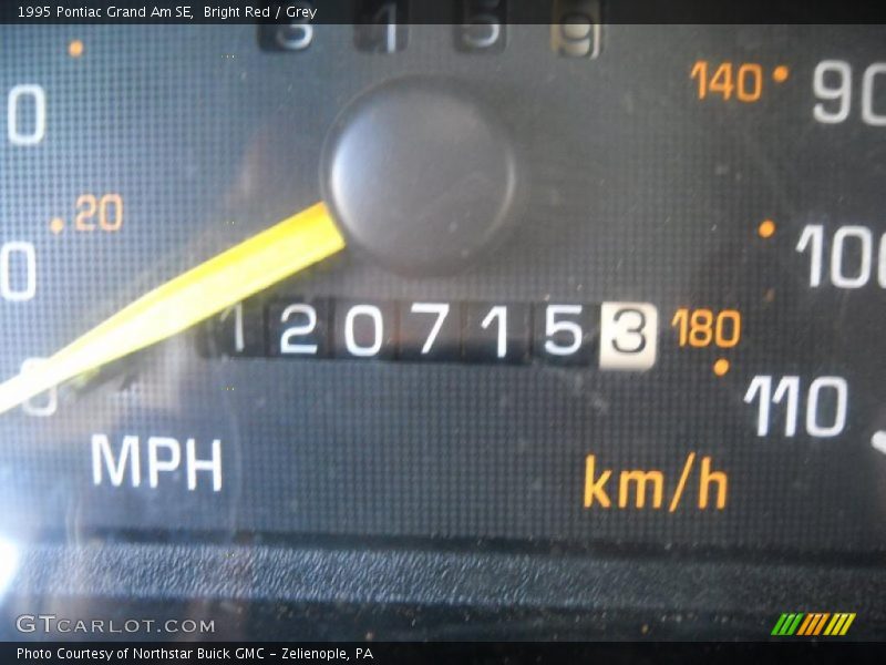 Bright Red / Grey 1995 Pontiac Grand Am SE
