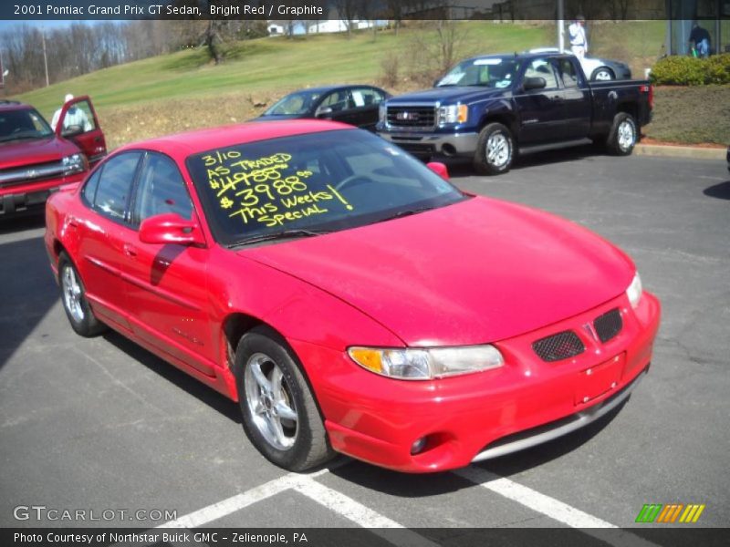 Bright Red / Graphite 2001 Pontiac Grand Prix GT Sedan