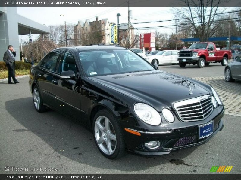 Black / Black 2008 Mercedes-Benz E 350 4Matic Sedan
