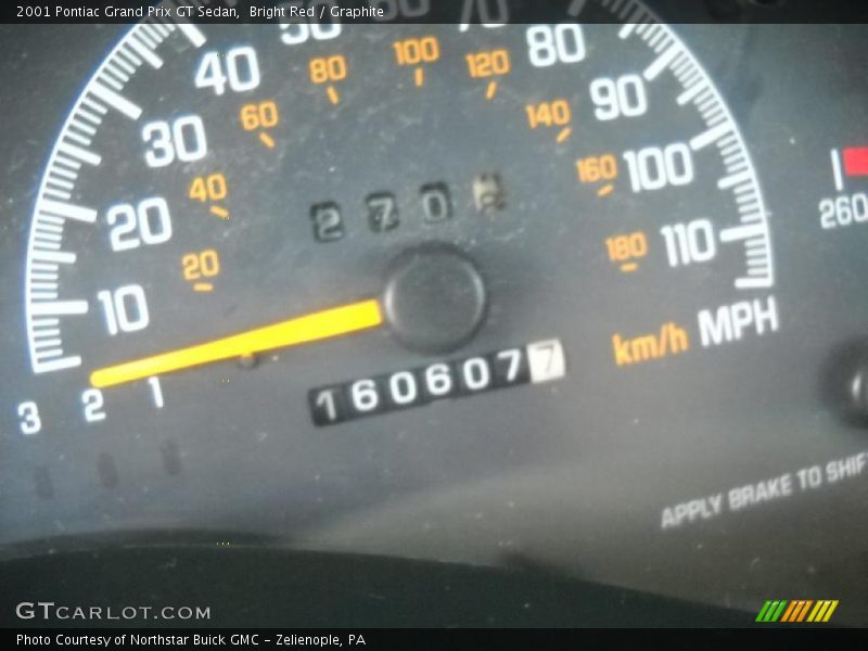 Bright Red / Graphite 2001 Pontiac Grand Prix GT Sedan