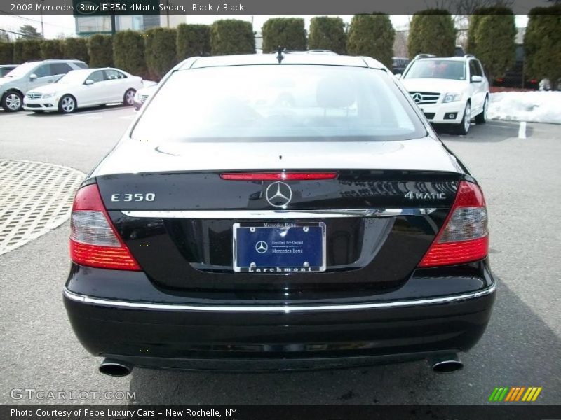 Black / Black 2008 Mercedes-Benz E 350 4Matic Sedan