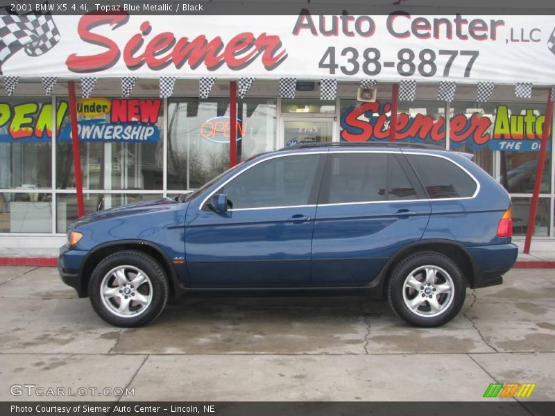 Topaz Blue Metallic / Black 2001 BMW X5 4.4i