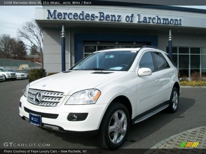 Arctic White / Black 2008 Mercedes-Benz ML 350 4Matic