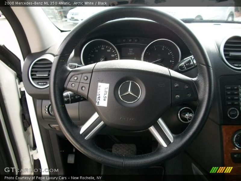 Arctic White / Black 2008 Mercedes-Benz ML 350 4Matic