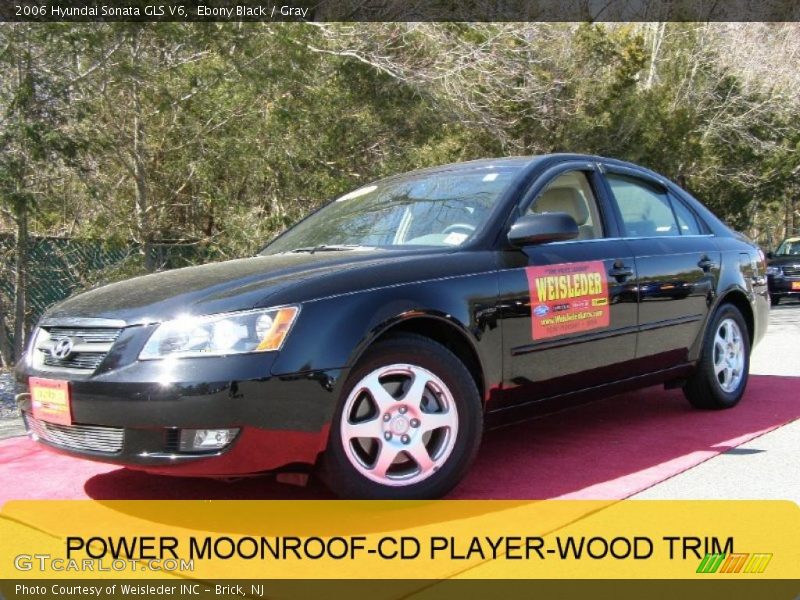 Ebony Black / Gray 2006 Hyundai Sonata GLS V6