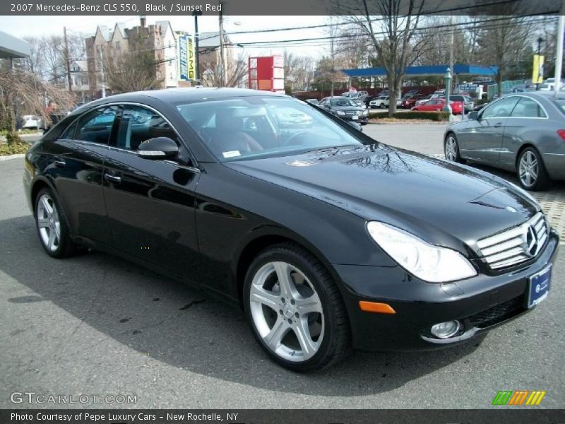 Black / Sunset Red 2007 Mercedes-Benz CLS 550