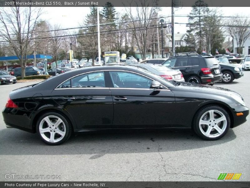 Black / Sunset Red 2007 Mercedes-Benz CLS 550