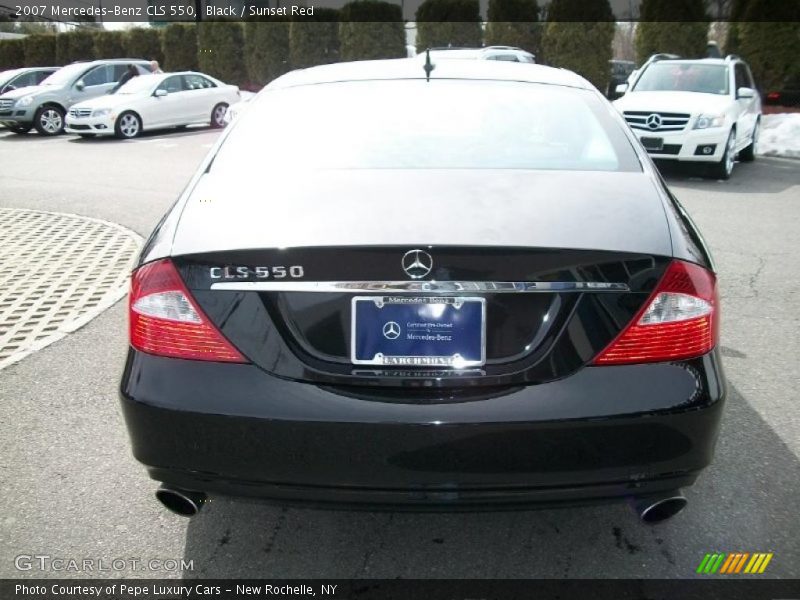 Black / Sunset Red 2007 Mercedes-Benz CLS 550