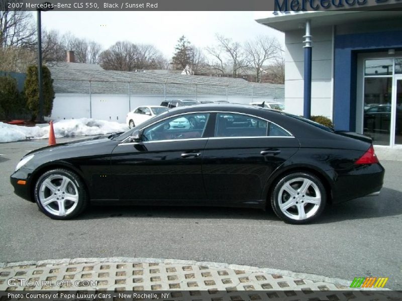 Black / Sunset Red 2007 Mercedes-Benz CLS 550