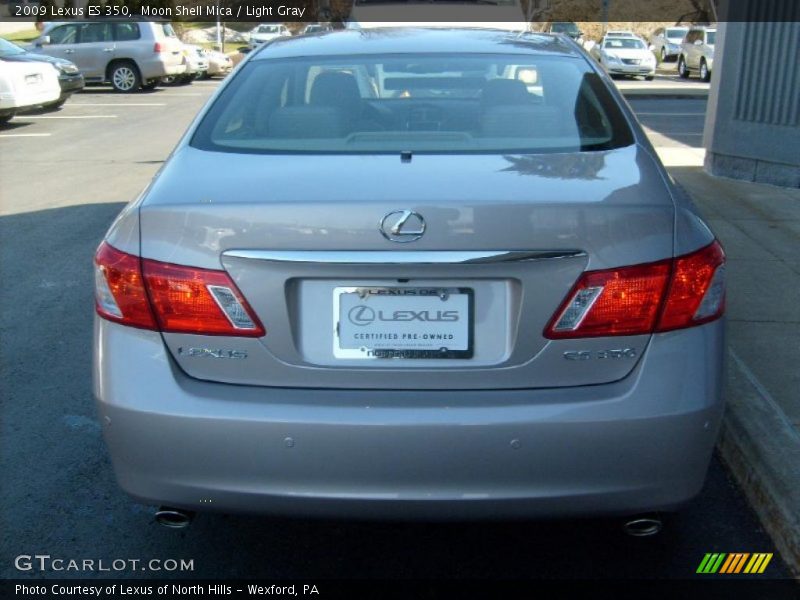 Moon Shell Mica / Light Gray 2009 Lexus ES 350