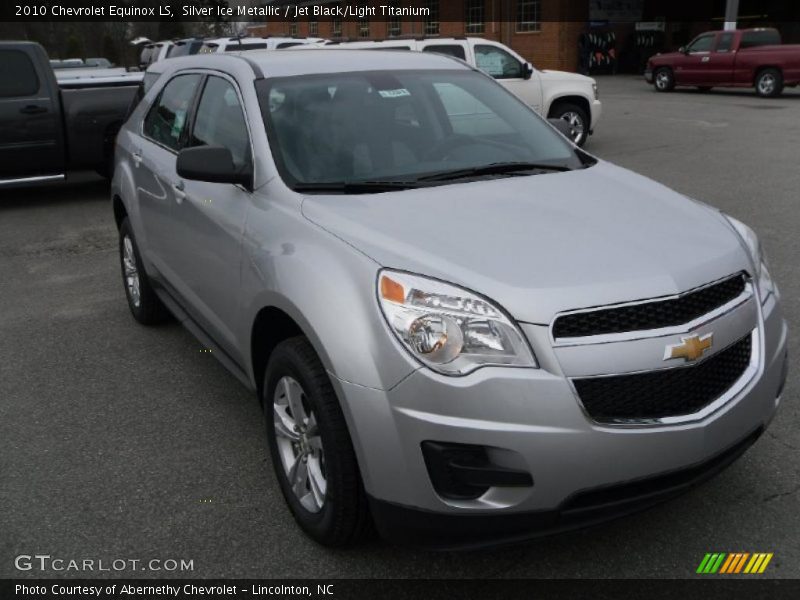 Silver Ice Metallic / Jet Black/Light Titanium 2010 Chevrolet Equinox LS