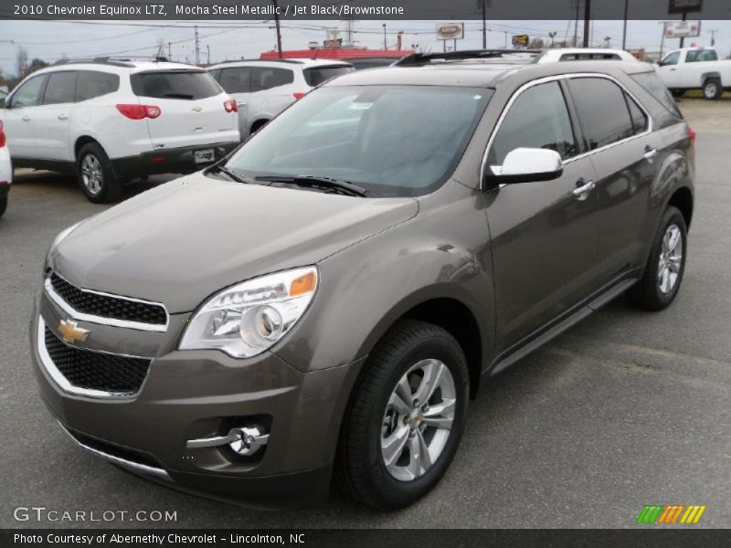 Mocha Steel Metallic / Jet Black/Brownstone 2010 Chevrolet Equinox LTZ