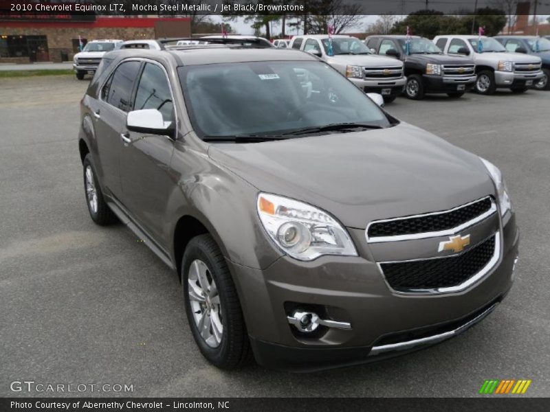 Mocha Steel Metallic / Jet Black/Brownstone 2010 Chevrolet Equinox LTZ