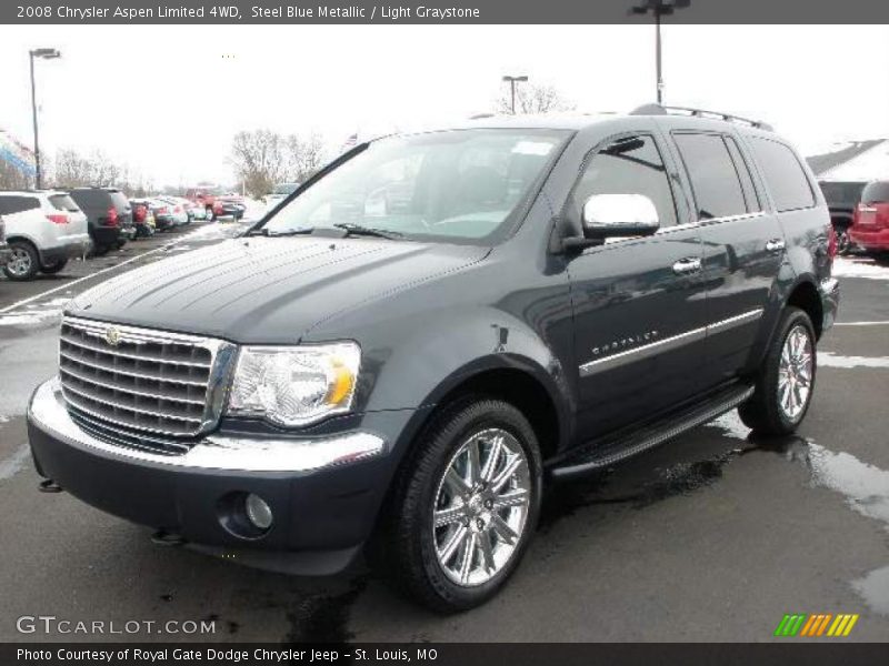 Steel Blue Metallic / Light Graystone 2008 Chrysler Aspen Limited 4WD