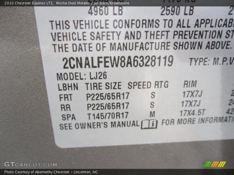 Mocha Steel Metallic / Jet Black/Brownstone 2010 Chevrolet Equinox LTZ