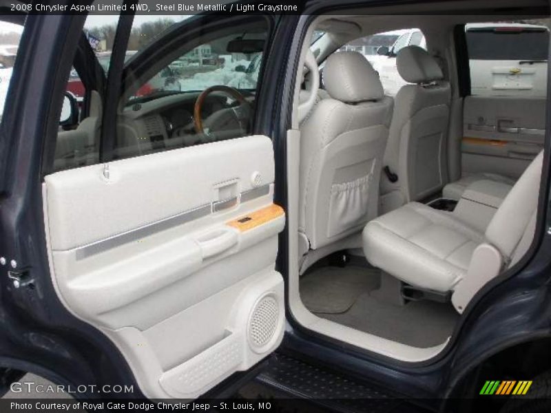 Steel Blue Metallic / Light Graystone 2008 Chrysler Aspen Limited 4WD