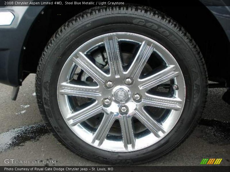 Steel Blue Metallic / Light Graystone 2008 Chrysler Aspen Limited 4WD