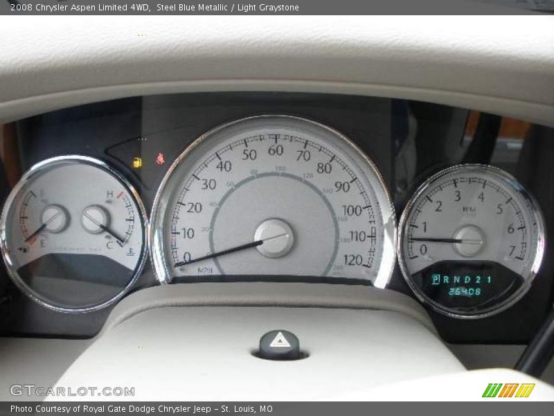 Steel Blue Metallic / Light Graystone 2008 Chrysler Aspen Limited 4WD