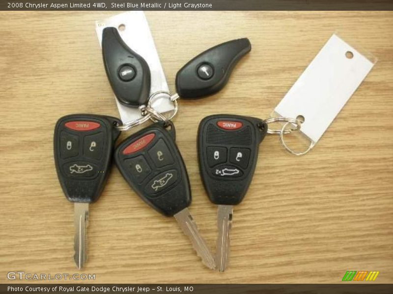 Steel Blue Metallic / Light Graystone 2008 Chrysler Aspen Limited 4WD