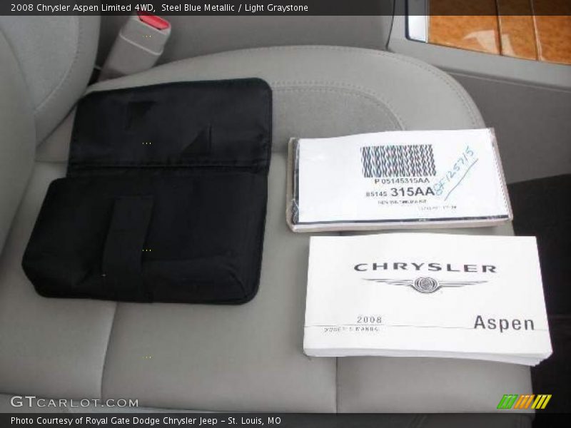 Steel Blue Metallic / Light Graystone 2008 Chrysler Aspen Limited 4WD