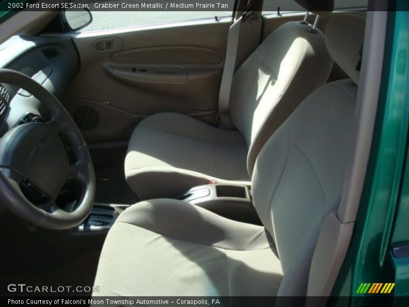 Grabber Green Metallic / Medium Prairie Tan 2002 Ford Escort SE Sedan
