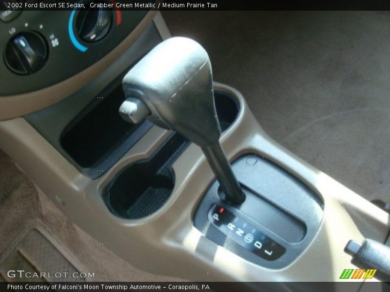 Grabber Green Metallic / Medium Prairie Tan 2002 Ford Escort SE Sedan