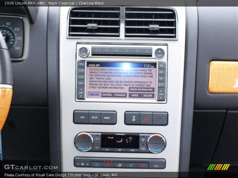 Black Clearcoat / Charcoal Black 2008 Lincoln MKX AWD