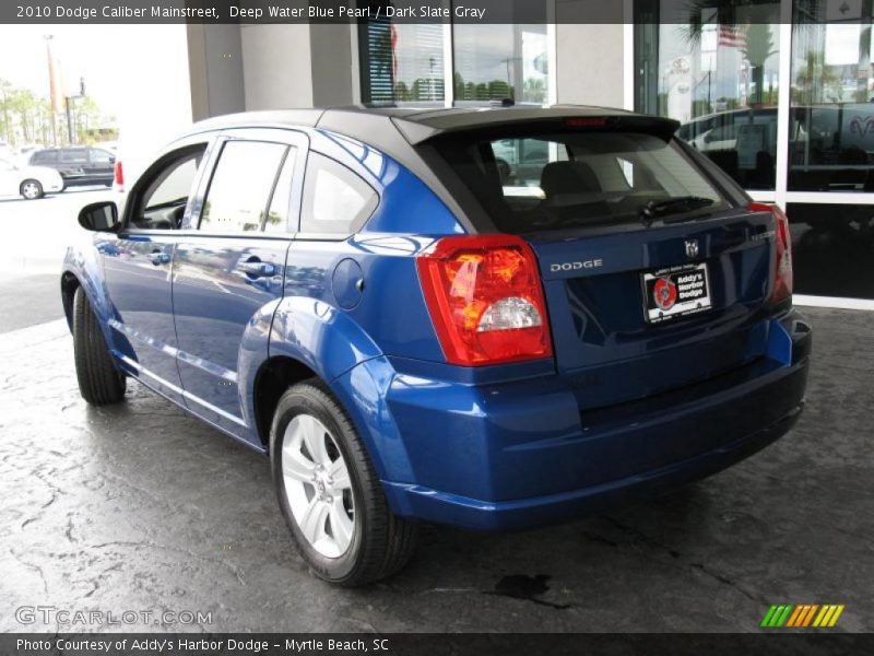 Deep Water Blue Pearl / Dark Slate Gray 2010 Dodge Caliber Mainstreet