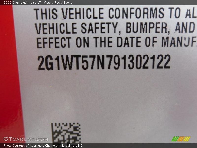Victory Red / Ebony 2009 Chevrolet Impala LT
