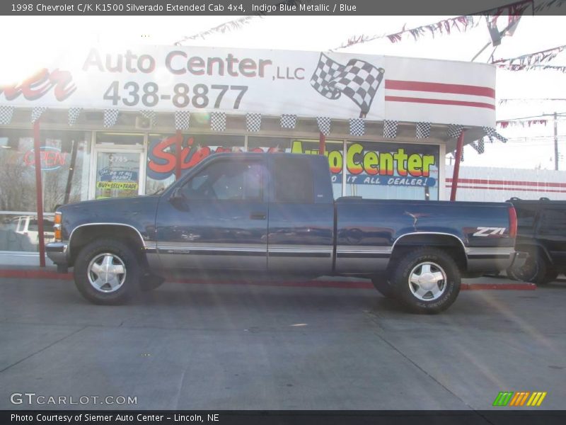 Indigo Blue Metallic / Blue 1998 Chevrolet C/K K1500 Silverado Extended Cab 4x4