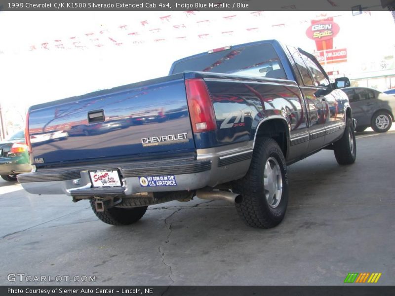 Indigo Blue Metallic / Blue 1998 Chevrolet C/K K1500 Silverado Extended Cab 4x4