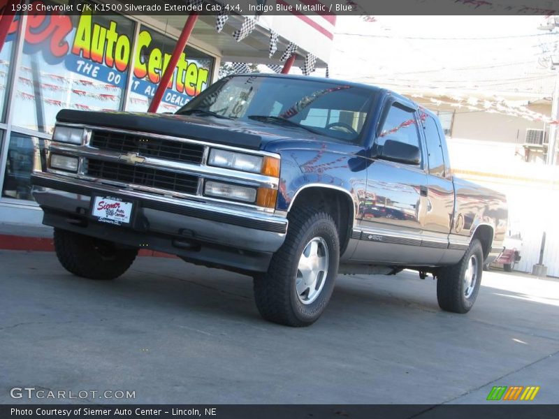 Indigo Blue Metallic / Blue 1998 Chevrolet C/K K1500 Silverado Extended Cab 4x4