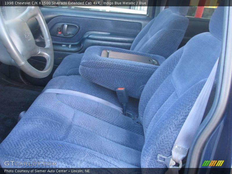 Indigo Blue Metallic / Blue 1998 Chevrolet C/K K1500 Silverado Extended Cab 4x4