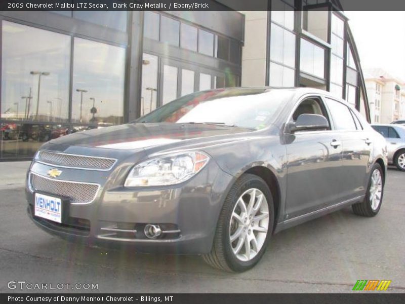Dark Gray Metallic / Ebony/Brick 2009 Chevrolet Malibu LTZ Sedan