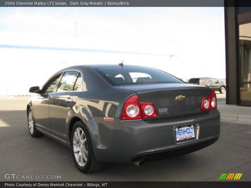 Dark Gray Metallic / Ebony/Brick 2009 Chevrolet Malibu LTZ Sedan