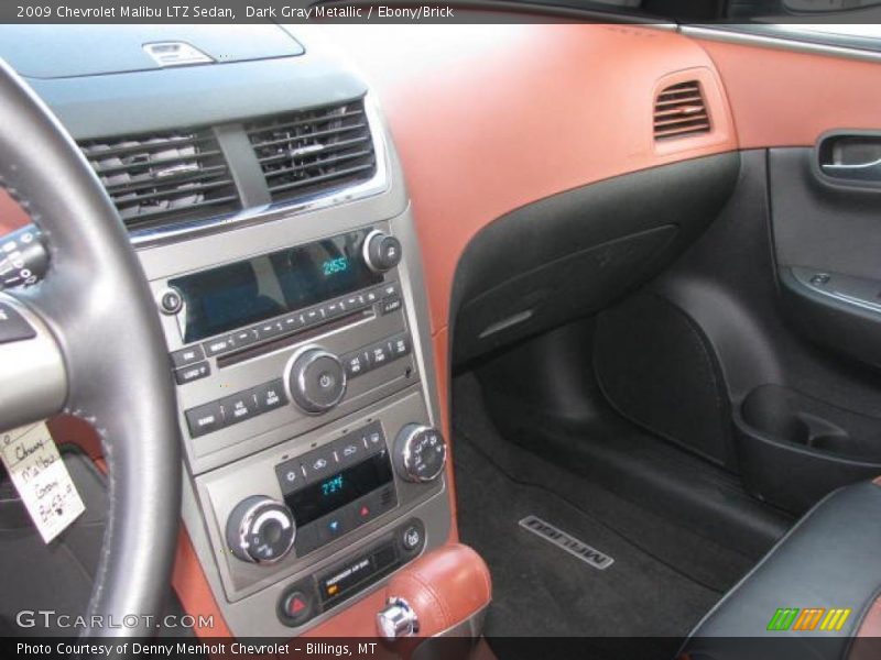 Dark Gray Metallic / Ebony/Brick 2009 Chevrolet Malibu LTZ Sedan