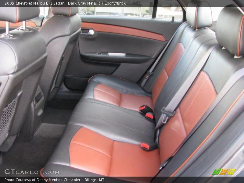 Dark Gray Metallic / Ebony/Brick 2009 Chevrolet Malibu LTZ Sedan