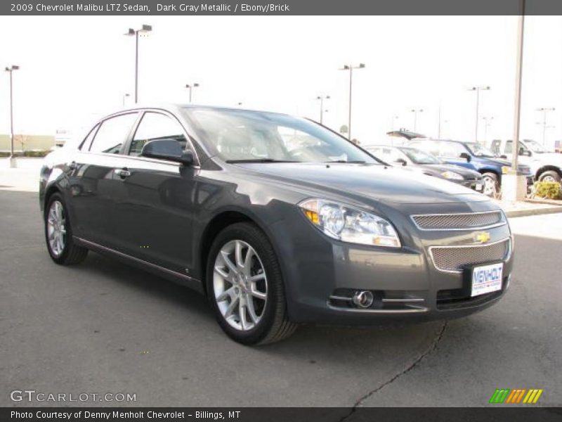 Dark Gray Metallic / Ebony/Brick 2009 Chevrolet Malibu LTZ Sedan