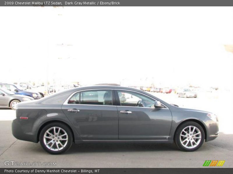 Dark Gray Metallic / Ebony/Brick 2009 Chevrolet Malibu LTZ Sedan