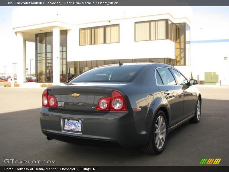Dark Gray Metallic / Ebony/Brick 2009 Chevrolet Malibu LTZ Sedan