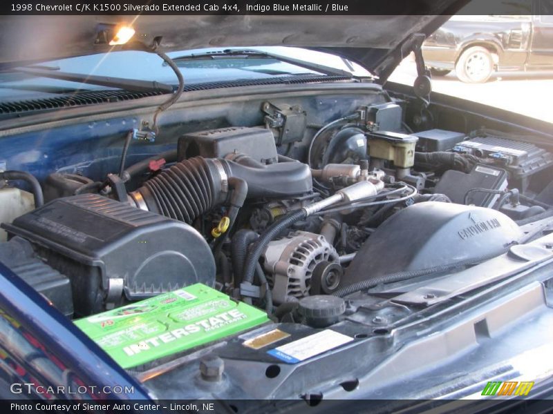 Indigo Blue Metallic / Blue 1998 Chevrolet C/K K1500 Silverado Extended Cab 4x4