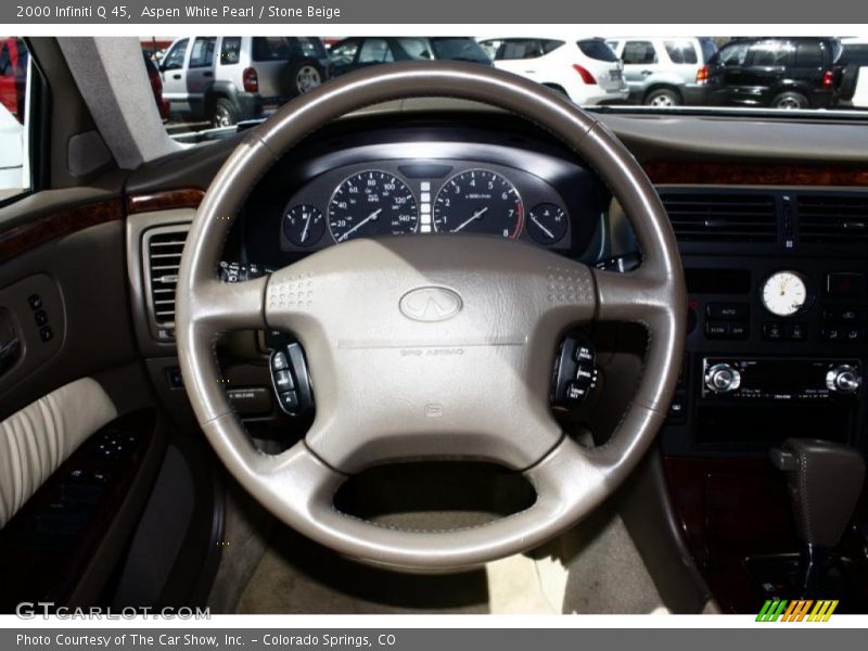 Aspen White Pearl / Stone Beige 2000 Infiniti Q 45