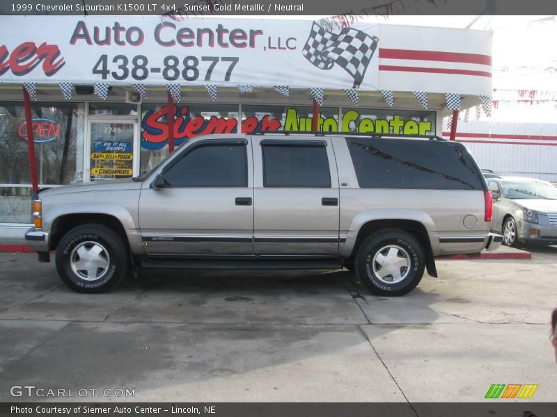 Sunset Gold Metallic / Neutral 1999 Chevrolet Suburban K1500 LT 4x4