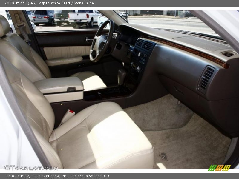 Aspen White Pearl / Stone Beige 2000 Infiniti Q 45